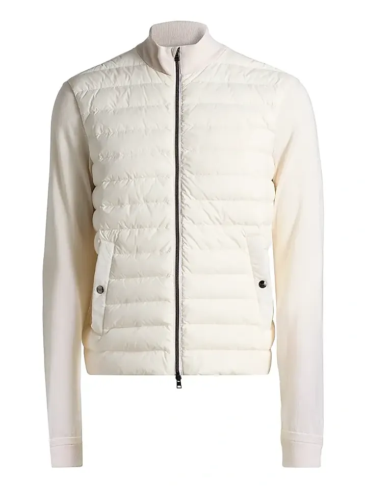 Men's Wool & Silk Quilted Bomber Jacker