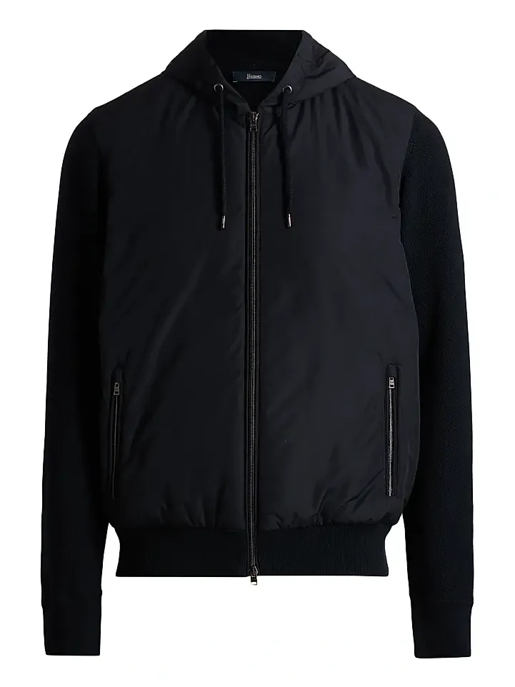 Men's Cotton Hooded Bomber Jacket