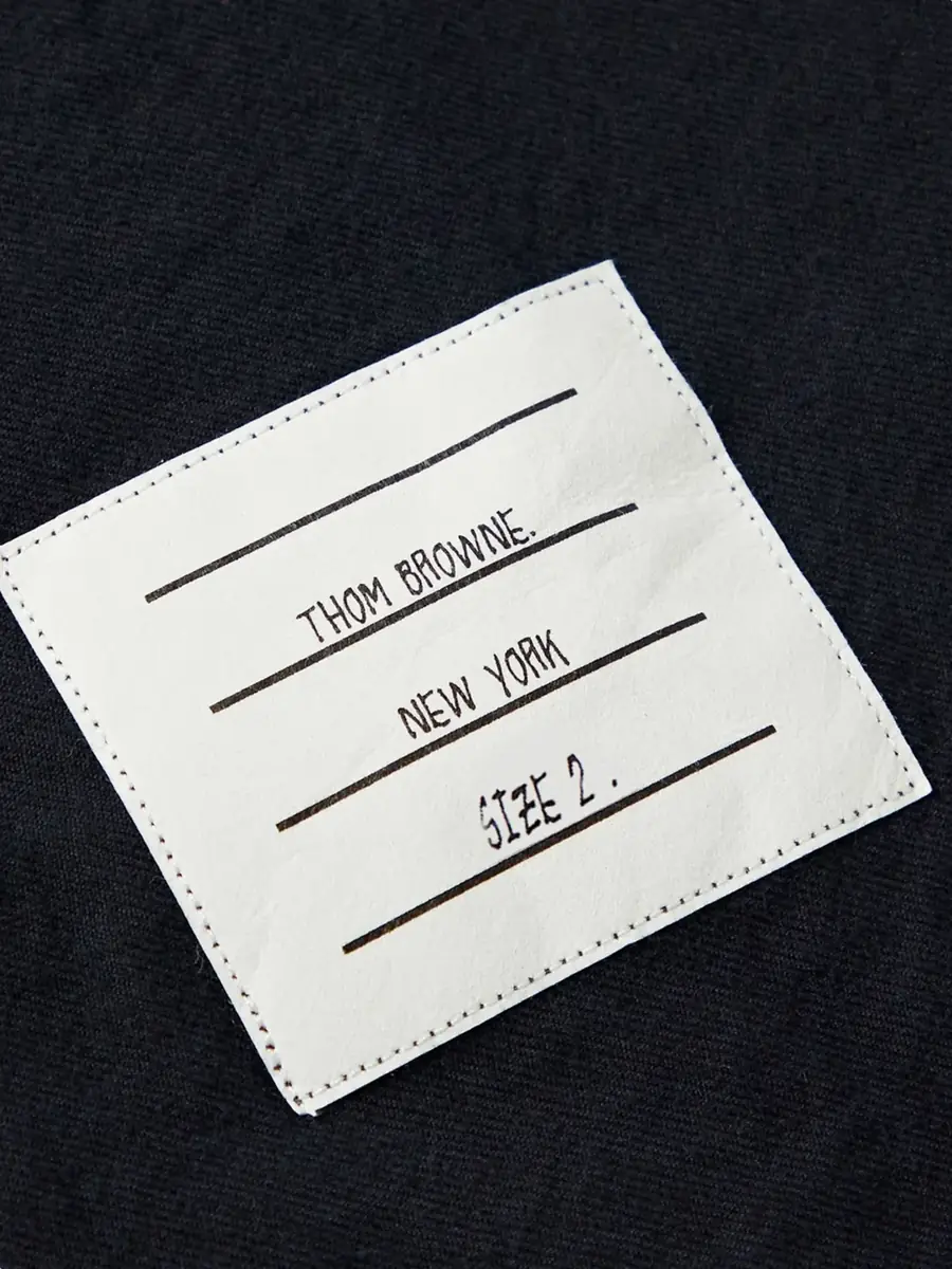 Thom Browne Button-Down Collar Striped Cotton-Flannel Shirt - Men | Thumbnail 4 Thom Browne Button-Down Collar Striped Cotton-Flannel Shirt - Men | Thumbnail 4