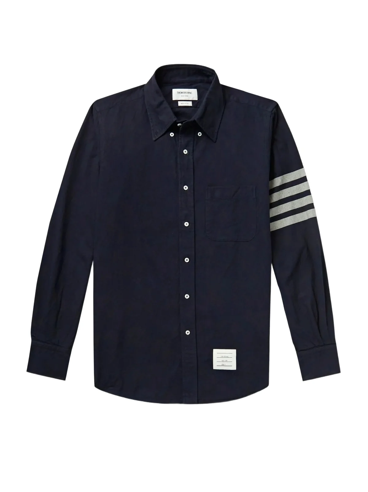 Button-Down Collar Striped Cotton-Flannel Shirt - Men Button-Down Collar Striped Cotton-Flannel Shirt - Men
