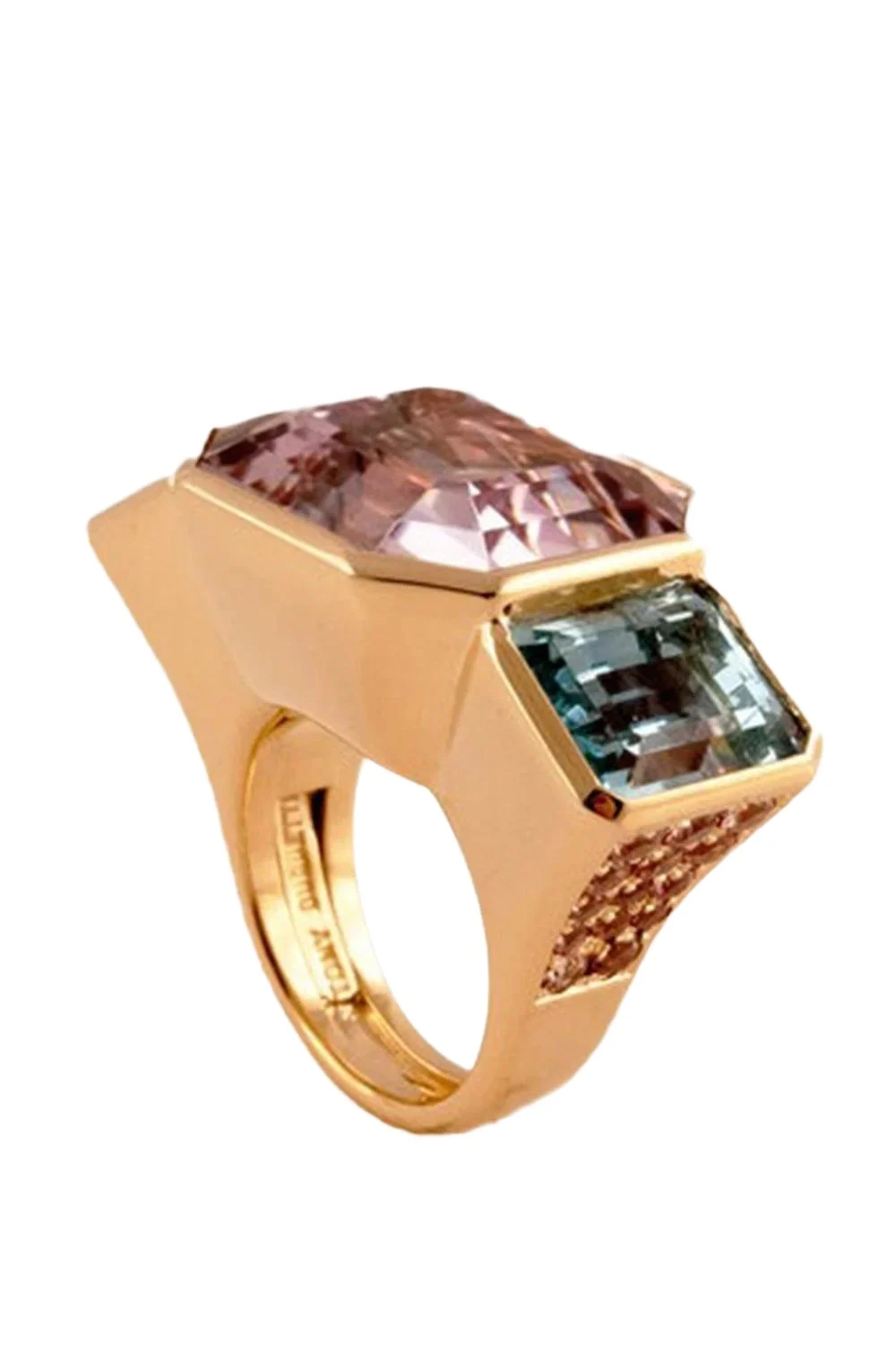 Kunzite Aquamarine Garnet Ring Kunzite Aquamarine Garnet Ring