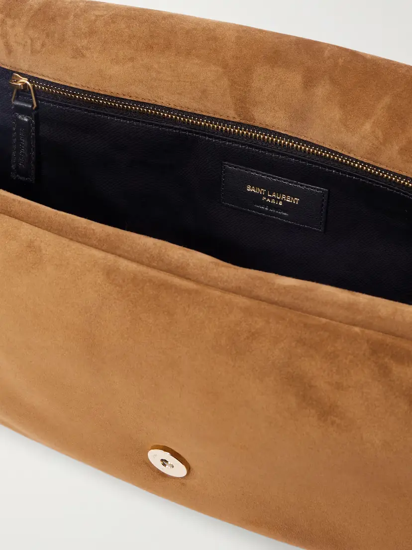 Saint Laurent Calypso Large Padded Suede Shoulder Bag | Thumbnail 5