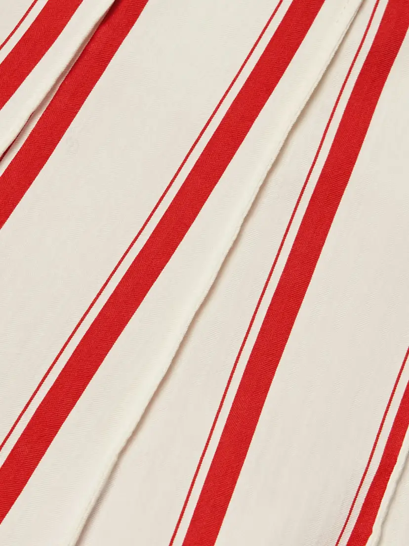 Rosie Assoulin Million Pleats Striped Herringbone Cotton-blend Maxi Skirt | Thumbnail 4 Rosie Assoulin Million Pleats Striped Herringbone Cotton-blend Maxi Skirt | Thumbnail 4