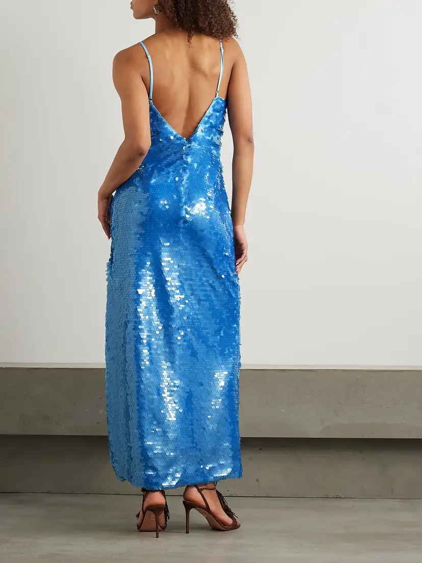 ALÉMAIS Stellar Sequined Recycled-tulle Midi Dress | Thumbnail 3