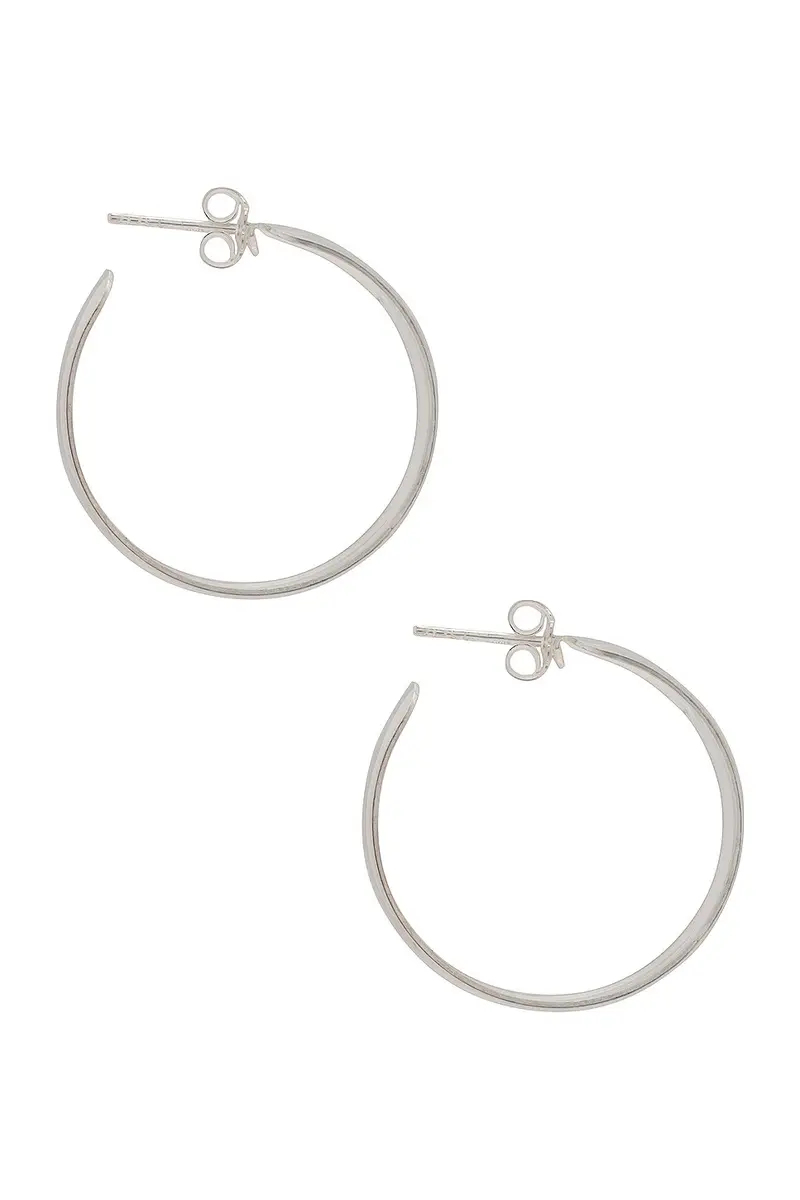 Loren Stewart XL Dome Hoop Earrings | Thumbnail 2 Loren Stewart XL Dome Hoop Earrings | Thumbnail 2