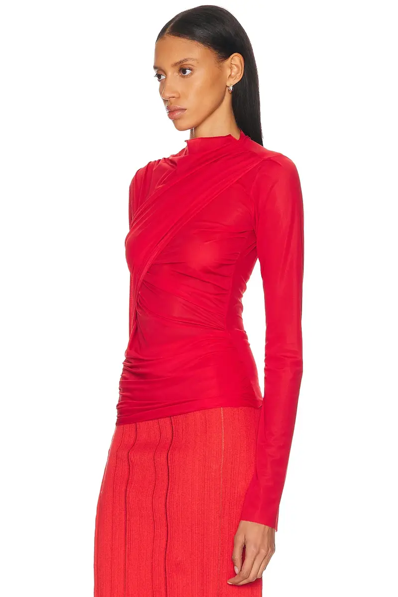 Jade Cropper Draped Top | Thumbnail 3 Jade Cropper Draped Top | Thumbnail 3