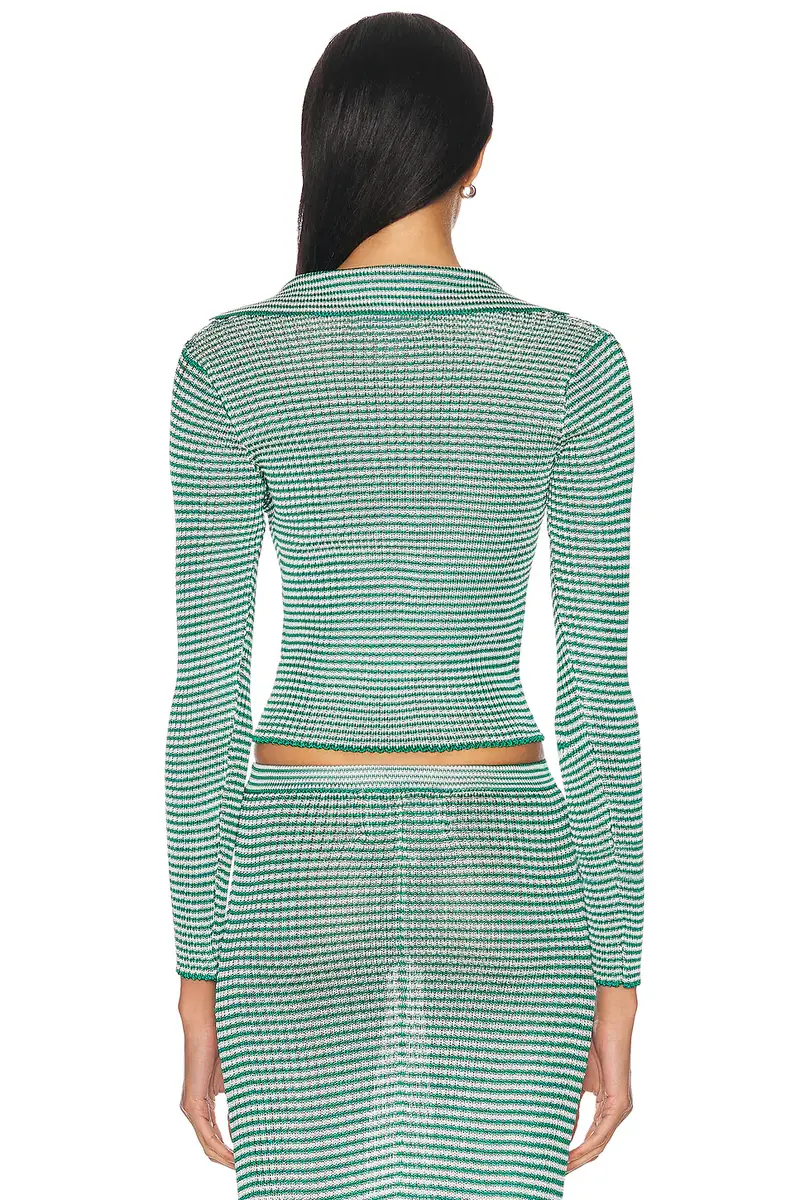 Calle Del Mar Micro Stripe Long Sleeve Cardigan | Thumbnail 3 Calle Del Mar Micro Stripe Long Sleeve Cardigan | Thumbnail 3