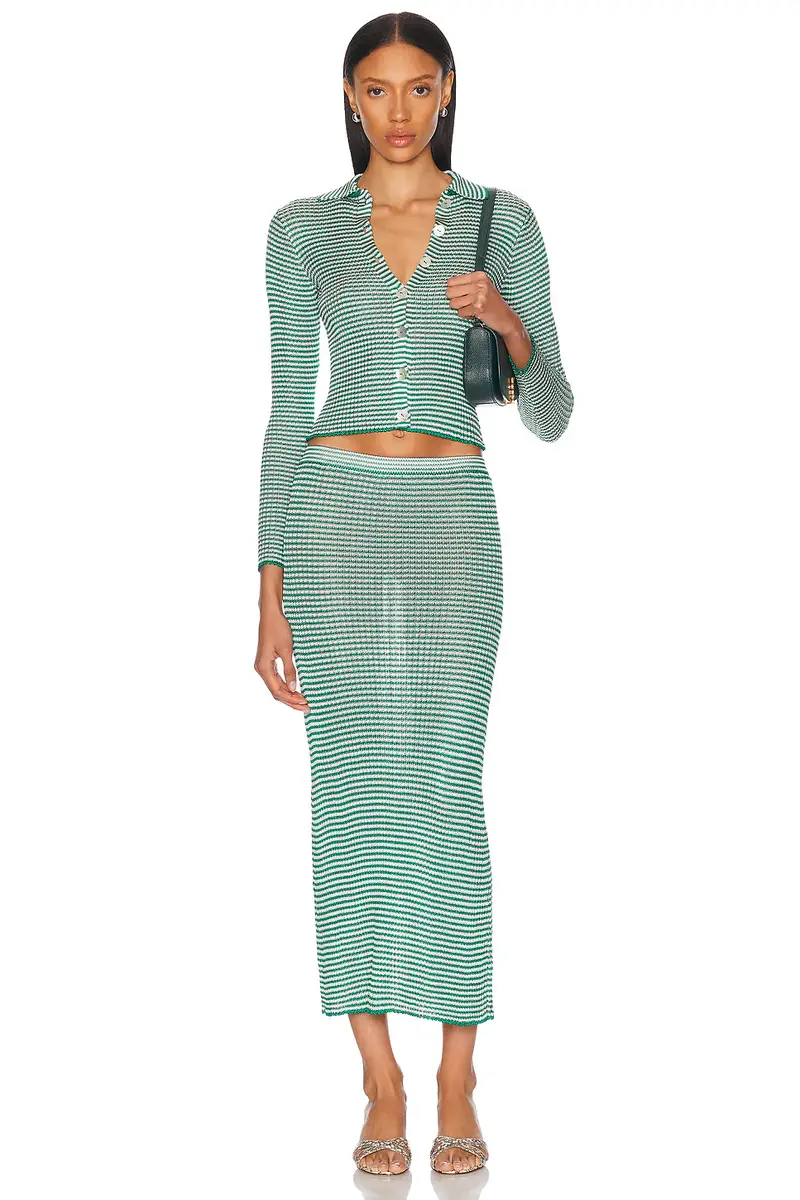 Calle Del Mar Micro Stripe Long Sleeve Cardigan | Thumbnail 4 Calle Del Mar Micro Stripe Long Sleeve Cardigan | Thumbnail 4