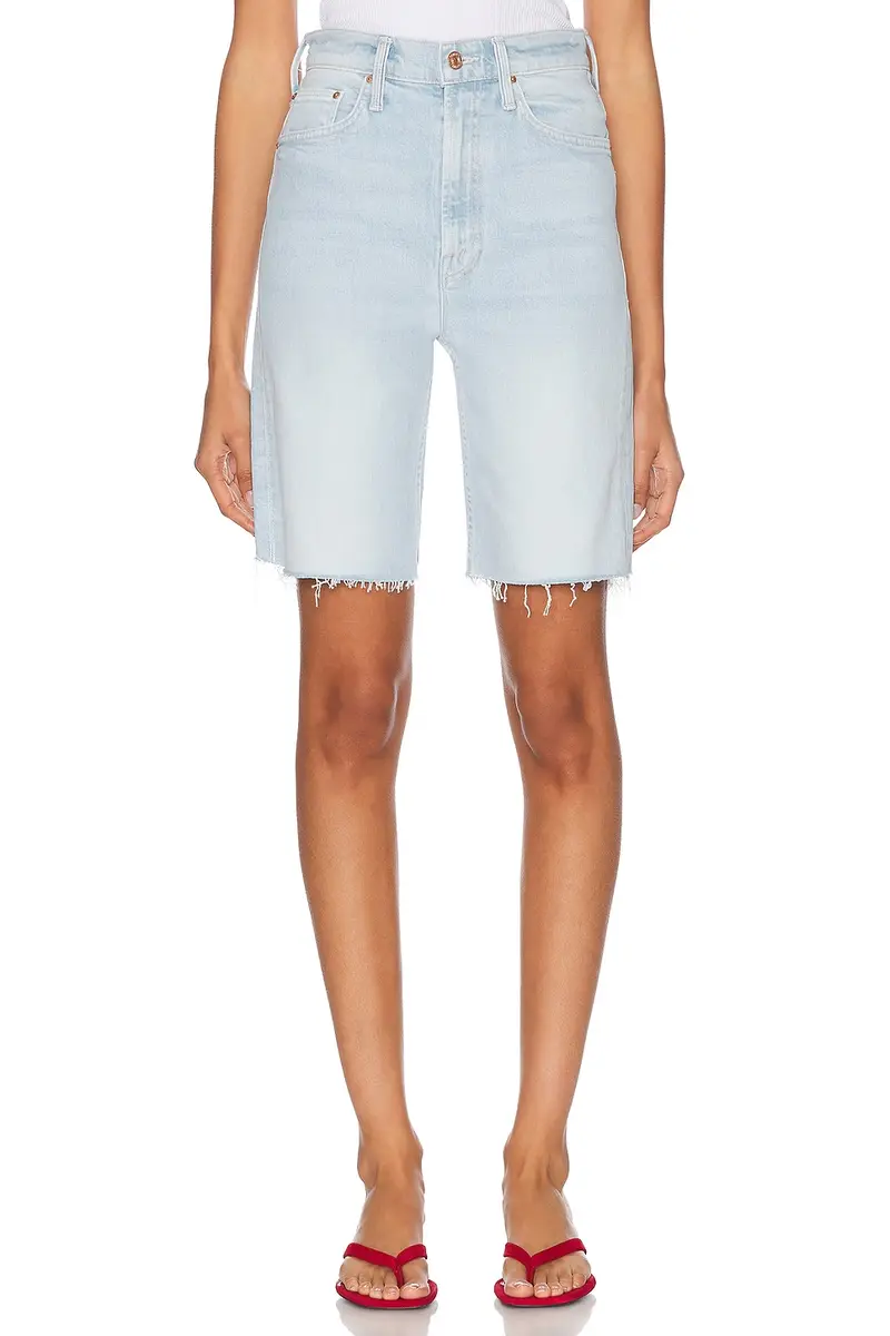 Mother High Waisted Rider Bermuda Short Fray | Thumbnail 3