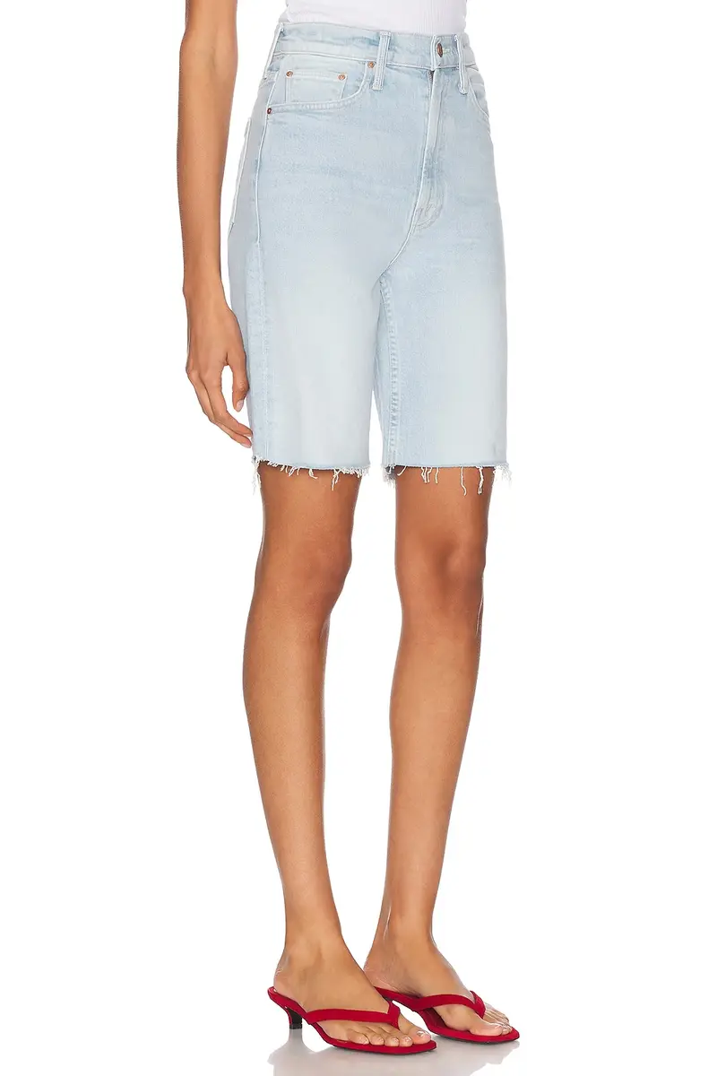 Mother High Waisted Rider Bermuda Short Fray | Thumbnail 4