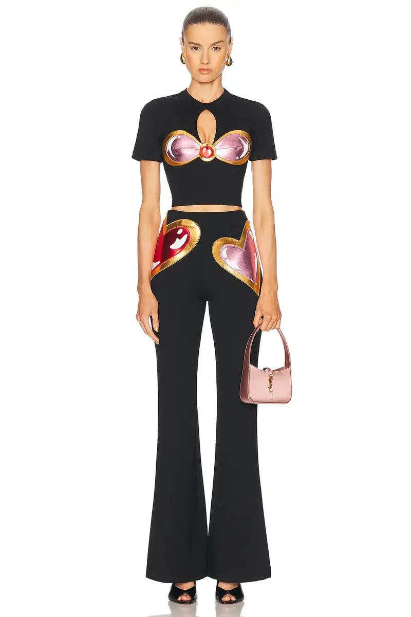 AREA Colorblock Heart Gem Pant | Thumbnail 5 AREA Colorblock Heart Gem Pant | Thumbnail 5