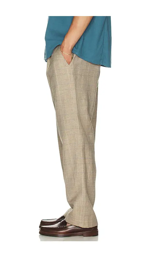 Corridor Plaid Linen Pleated Trouser | Thumbnail 2 Corridor Plaid Linen Pleated Trouser | Thumbnail 2