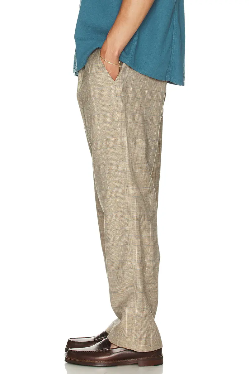 Corridor Plaid Linen Pleated Trouser | Thumbnail 4 Corridor Plaid Linen Pleated Trouser | Thumbnail 4