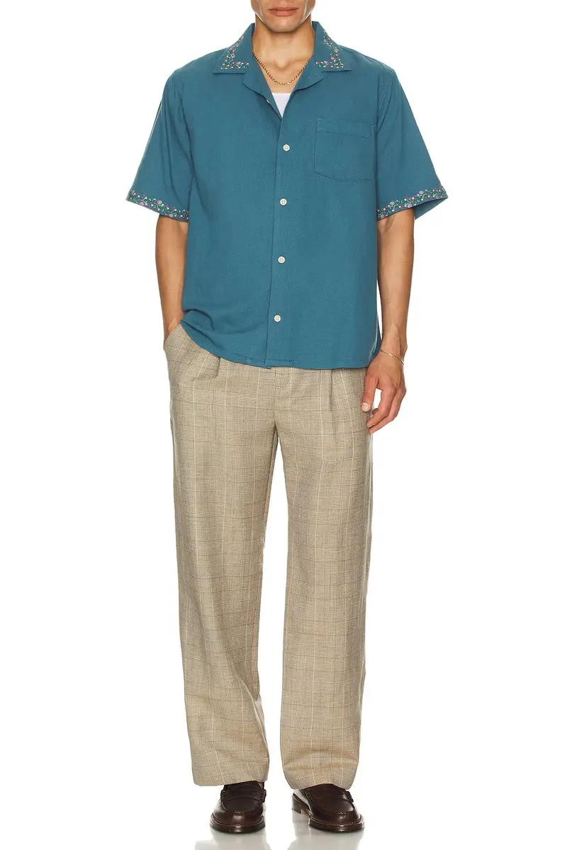 Corridor Plaid Linen Pleated Trouser | Thumbnail 5 Corridor Plaid Linen Pleated Trouser | Thumbnail 5