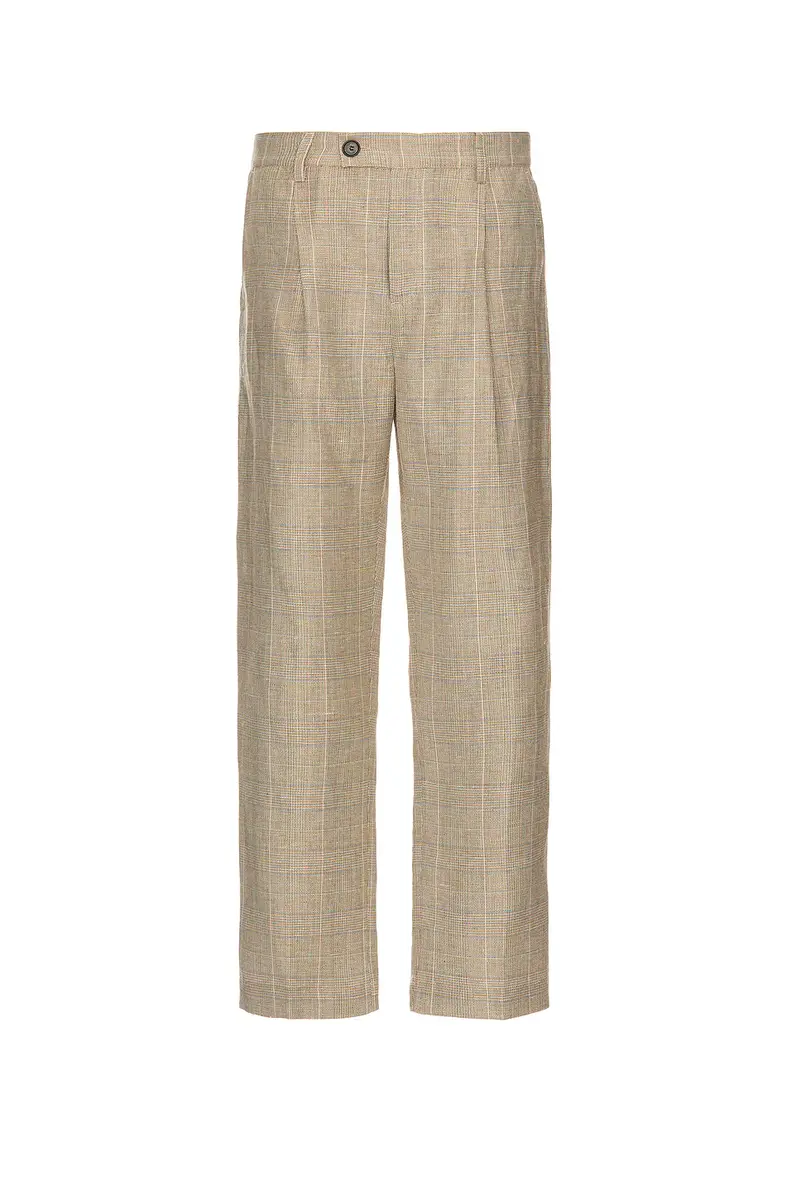 Corridor Plaid Linen Pleated Trouser | Thumbnail 6 Corridor Plaid Linen Pleated Trouser | Thumbnail 6