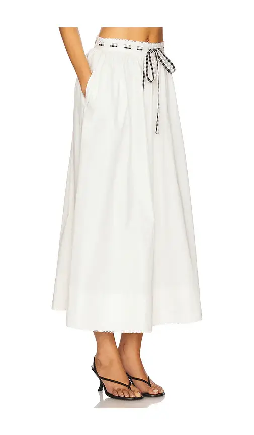 For Love & Lemons Georgia Poplin Midi Skirt | Thumbnail 2