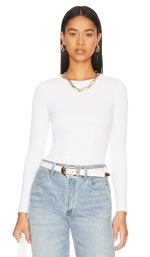 Enza Costa Textured Knit Crew Top | Image 1 Enza Costa Textured Knit Crew Top | Image 1