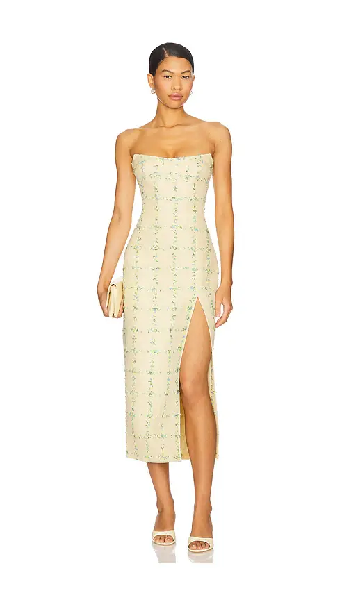 Amanda Uprichard Ivy Midi Dress | Image 1 Amanda Uprichard Ivy Midi Dress | Image 1