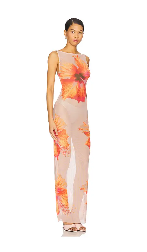 GOOD AMERICAN Gauze Mesh Maxi Dress | Thumbnail 2 GOOD AMERICAN Gauze Mesh Maxi Dress | Thumbnail 2