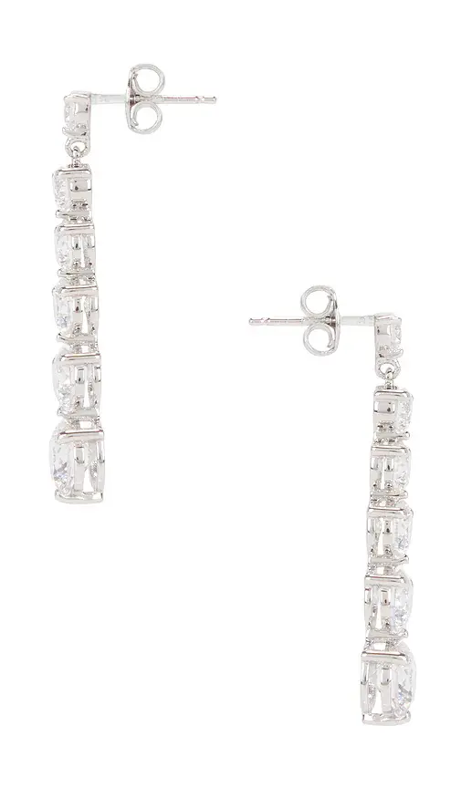 Shashi Graduated Tennis Earring | Thumbnail 2 Shashi Graduated Tennis Earring | Thumbnail 2