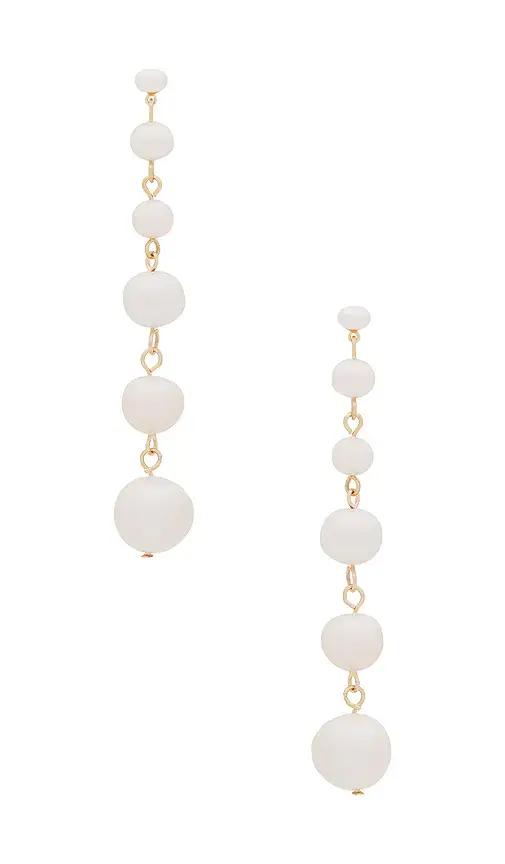 Ettika Multi Freshwater Pearl Linear Earrings