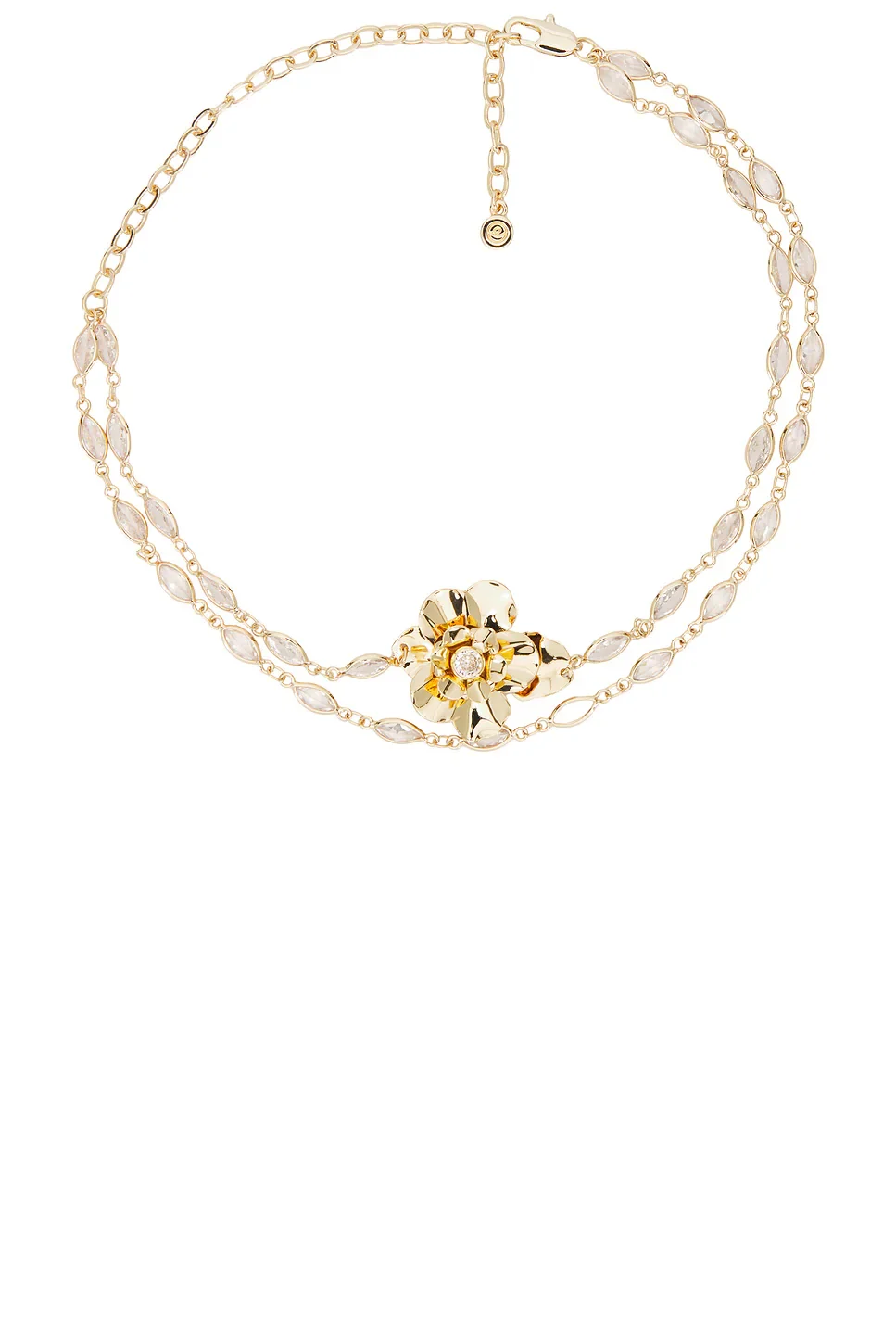 Bazel Crystal Layered Flower Necklace Bazel Crystal Layered Flower Necklace