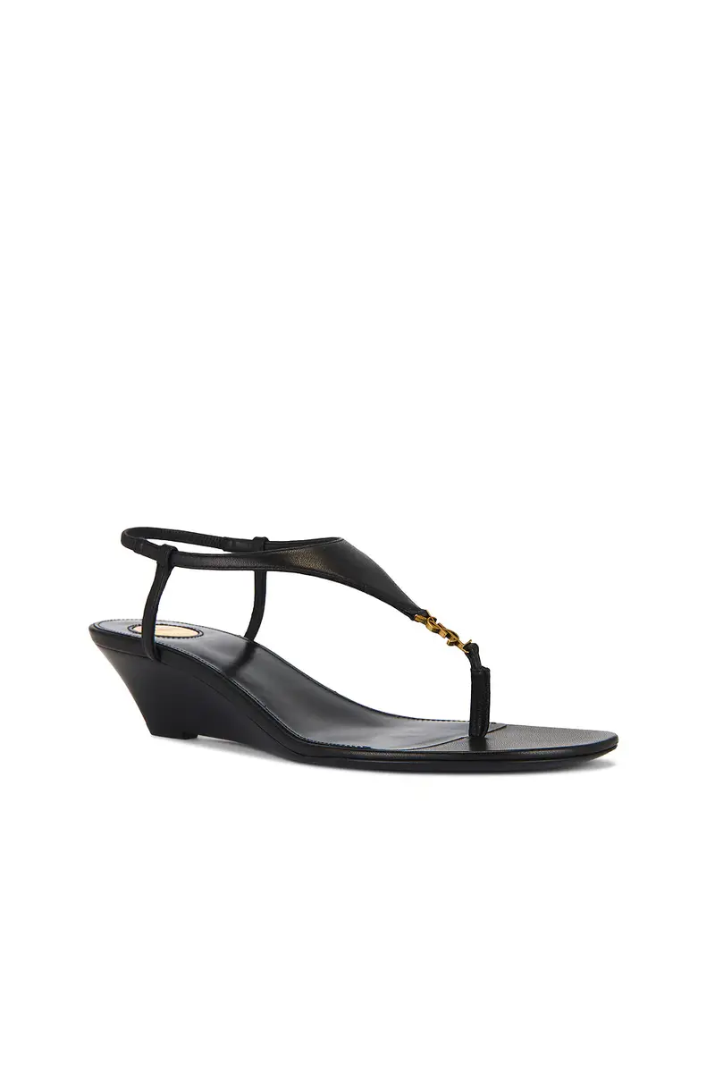 Saint Laurent Bridget Wedge Sandal | Thumbnail 2 Saint Laurent Bridget Wedge Sandal | Thumbnail 2