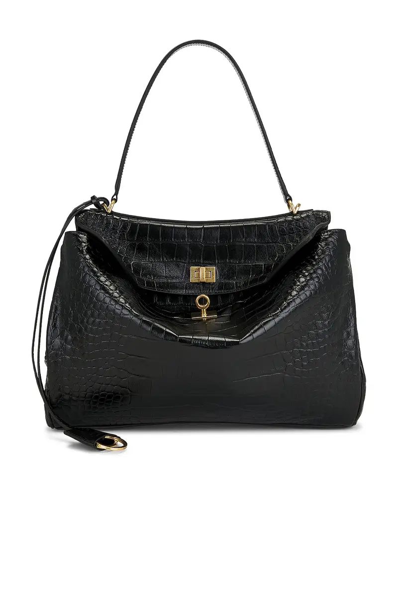 Balenciaga Rodeo Embossed Croc Medium Top Handle Bag | Thumbnail 3 Balenciaga Rodeo Embossed Croc Medium Top Handle Bag | Thumbnail 3
