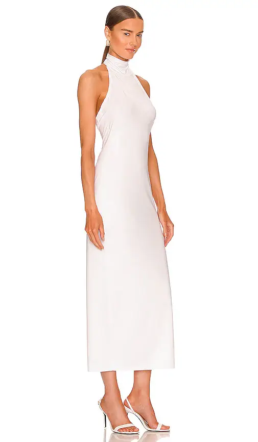 Norma Kamali Halter Turtle Side Slit Gown | Thumbnail 2 Norma Kamali Halter Turtle Side Slit Gown | Thumbnail 2