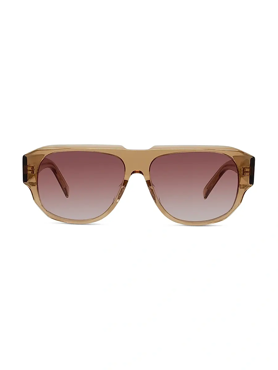 Givenchy Women's Gv Day 55MM Rectangular Sunglasses - Shiny Light Brown | Thumbnail 2 Givenchy Women's Gv Day 55MM Rectangular Sunglasses - Shiny Light Brown | Thumbnail 2