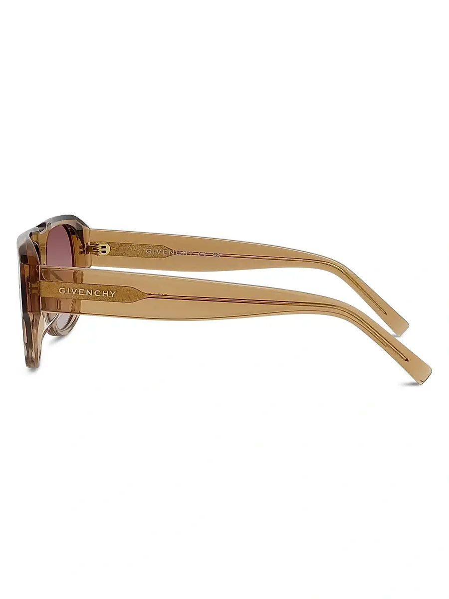 Givenchy Women's Gv Day 55MM Rectangular Sunglasses - Shiny Light Brown | Thumbnail 3 Givenchy Women's Gv Day 55MM Rectangular Sunglasses - Shiny Light Brown | Thumbnail 3