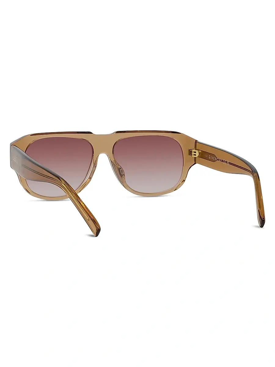 Givenchy Women's Gv Day 55MM Rectangular Sunglasses - Shiny Light Brown | Thumbnail 4 Givenchy Women's Gv Day 55MM Rectangular Sunglasses - Shiny Light Brown | Thumbnail 4