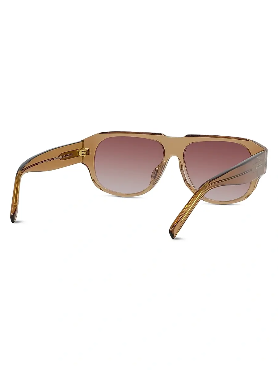 Givenchy Women's Gv Day 55MM Rectangular Sunglasses - Shiny Light Brown | Thumbnail 6 Givenchy Women's Gv Day 55MM Rectangular Sunglasses - Shiny Light Brown | Thumbnail 6