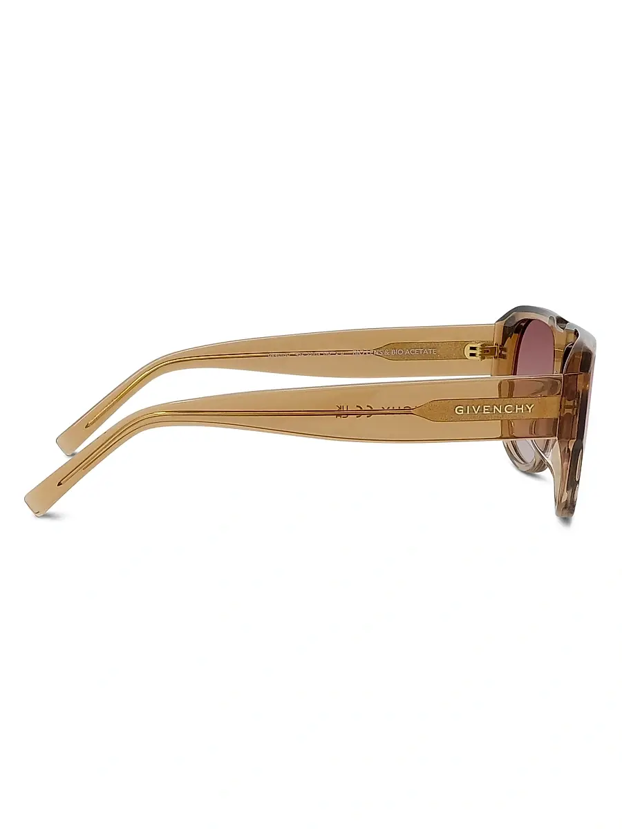 Givenchy Women's Gv Day 55MM Rectangular Sunglasses - Shiny Light Brown | Thumbnail 7 Givenchy Women's Gv Day 55MM Rectangular Sunglasses - Shiny Light Brown | Thumbnail 7