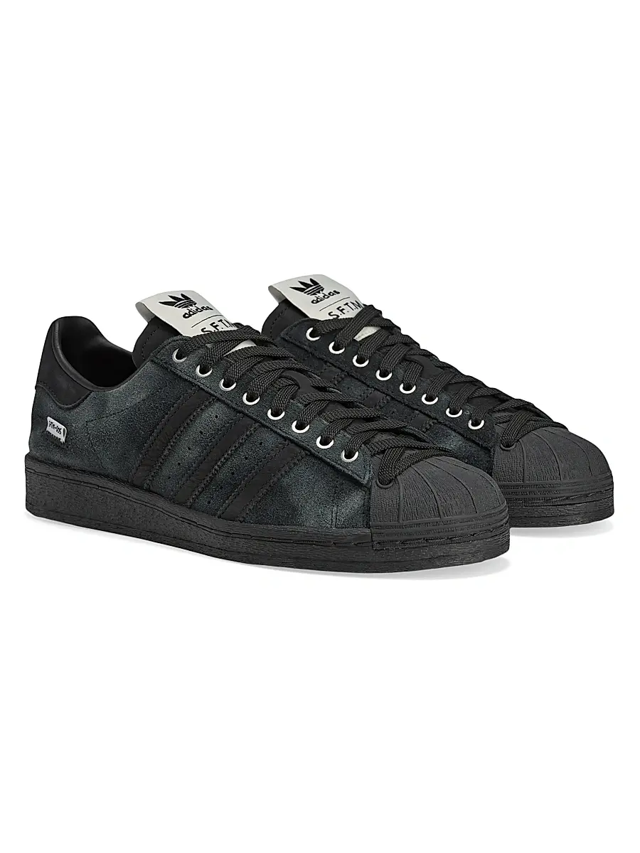 adidas Men's x Song For The Mute Superstar 82 STFM Sneakers - Supplier Black White | Thumbnail 2