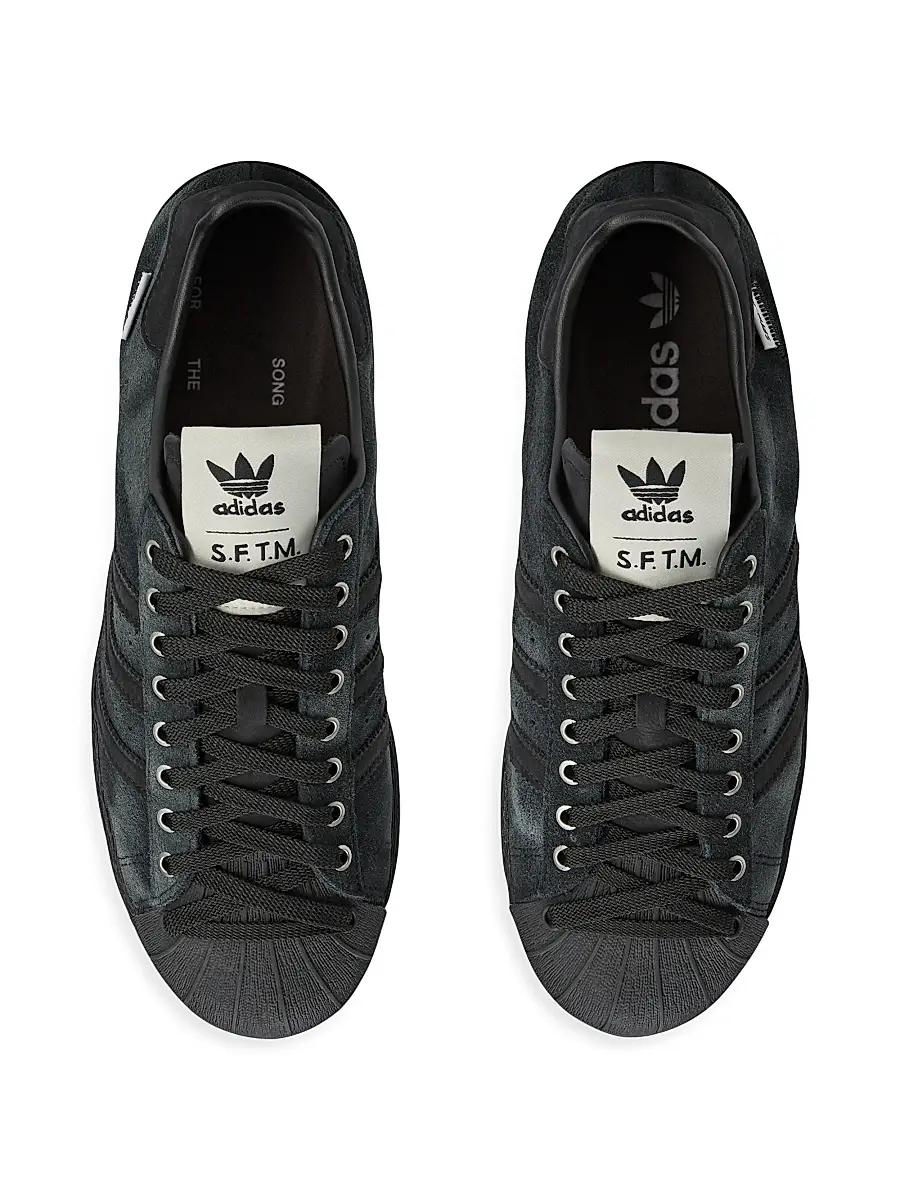 adidas Men's x Song For The Mute Superstar 82 STFM Sneakers - Supplier Black White | Thumbnail 4
