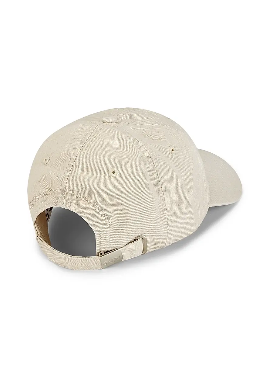 Ganni Women's Washed Cotton Canvas Cap | Thumbnail 2 Ganni Women's Washed Cotton Canvas Cap | Thumbnail 2