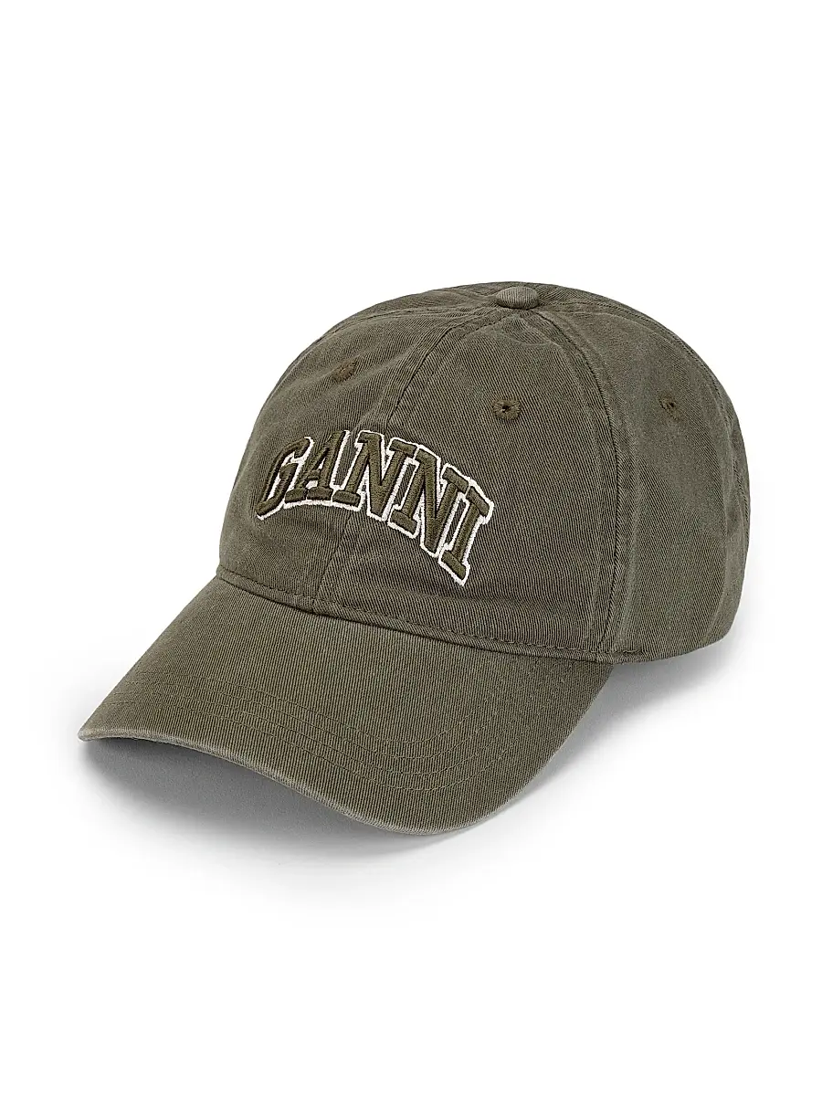 Ganni Women's Washed Cotton Canvas Cap | Thumbnail 3 Ganni Women's Washed Cotton Canvas Cap | Thumbnail 3