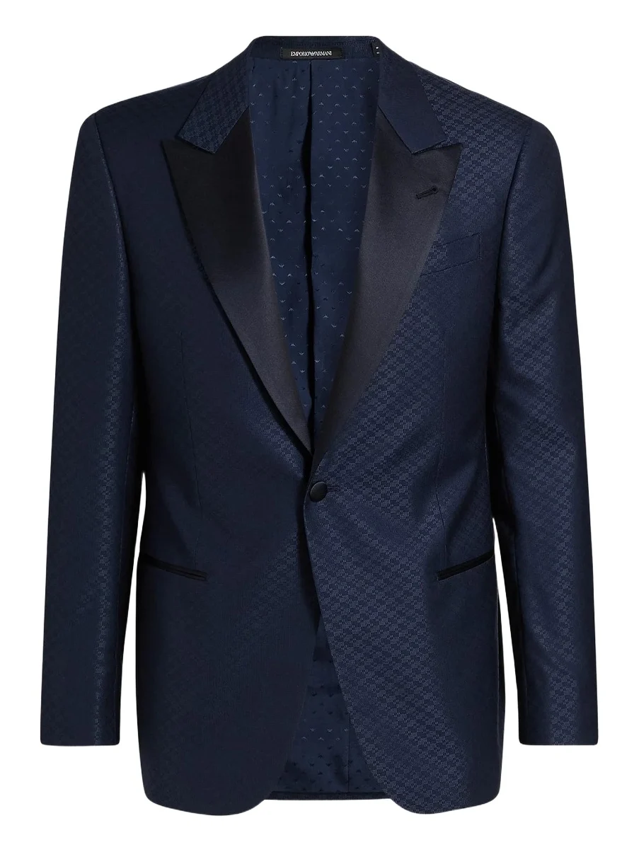 Men's Diamond Grid Print Dinner Jacket Men's Diamond Grid Print Dinner Jacket
