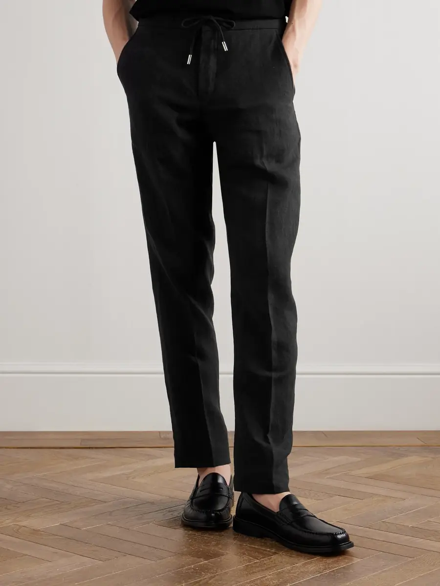 MR P. James Straight-Leg Linen Drawstring Trousers - Men | Thumbnail 3 MR P. James Straight-Leg Linen Drawstring Trousers - Men | Thumbnail 3