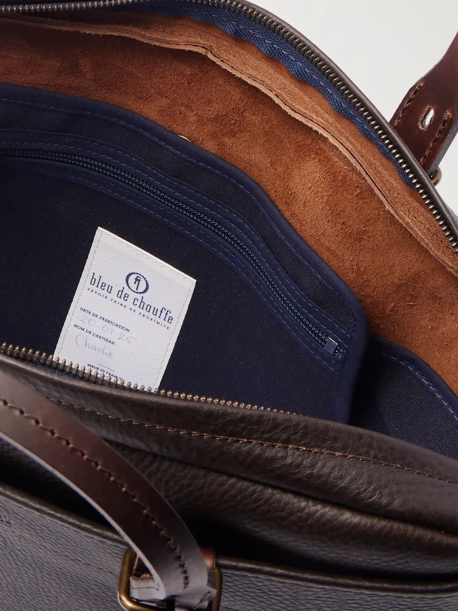 Bleu de Chauffe Folder Business Full-Grain Leather Briefcase - Men | Thumbnail 5 Bleu de Chauffe Folder Business Full-Grain Leather Briefcase - Men | Thumbnail 5