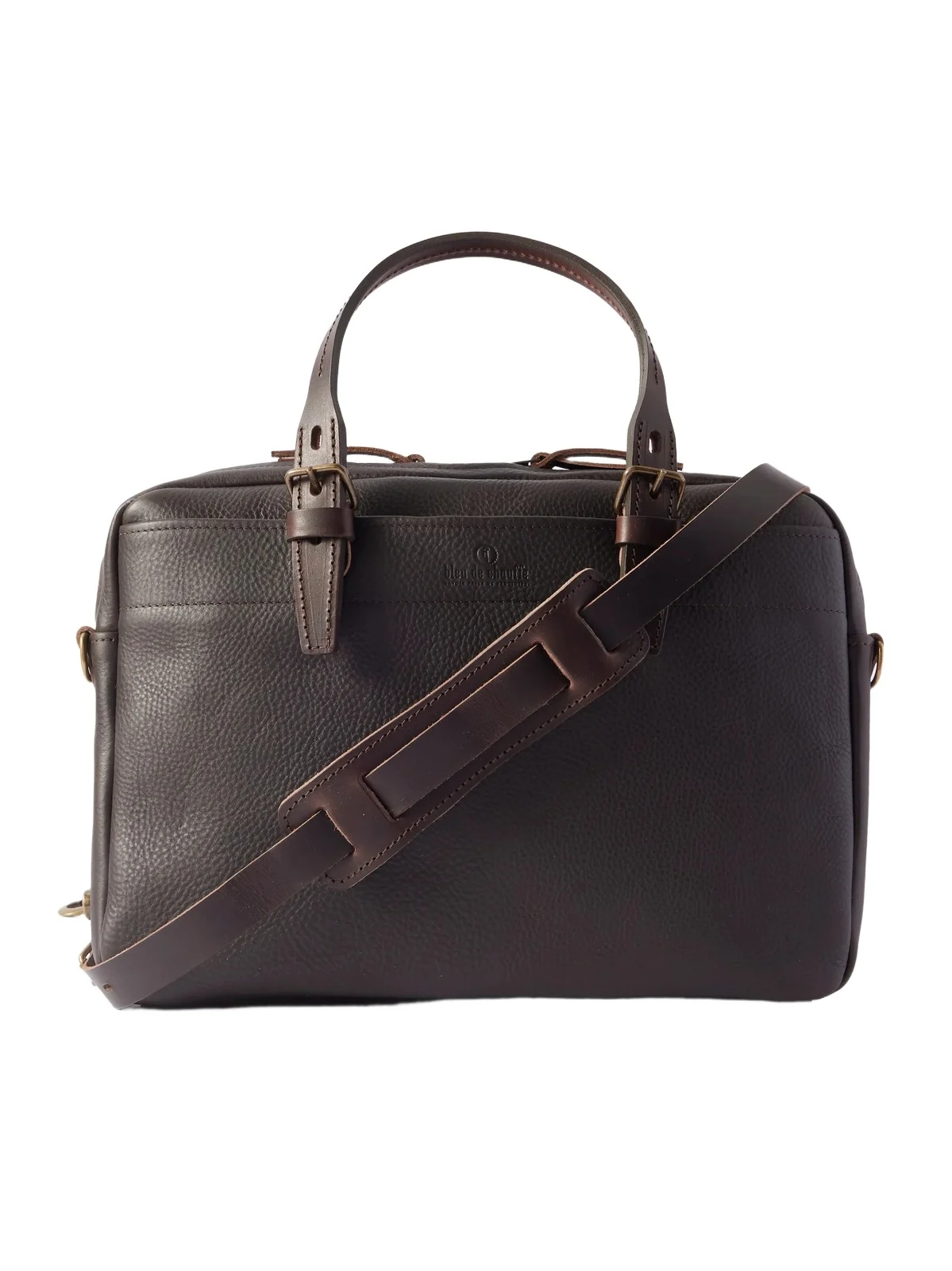 Bleu de Chauffe Folder Business Full-Grain Leather Briefcase - Men
