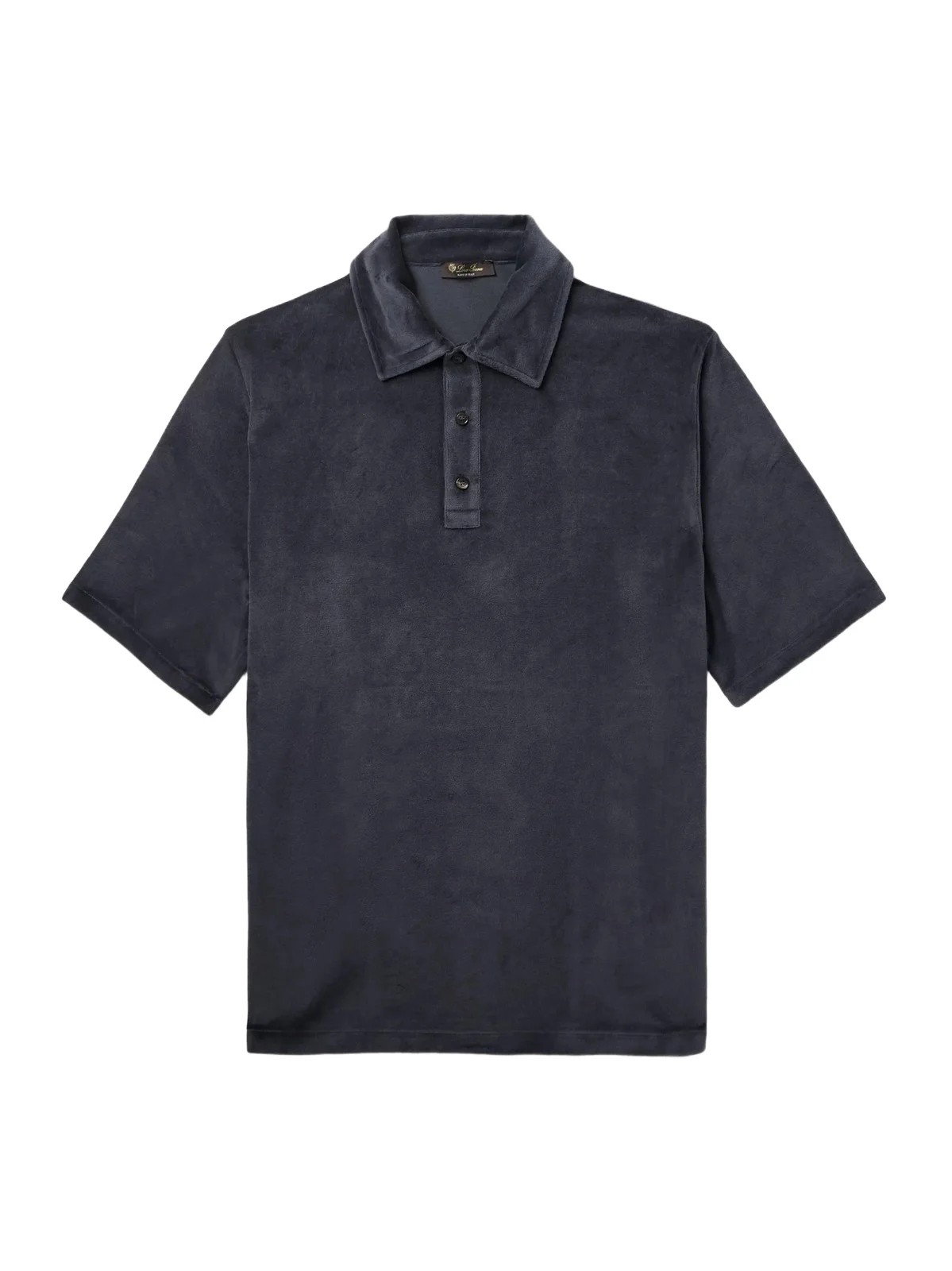 Cotton and Silk-Blend Velour Polo Shirt - Men
