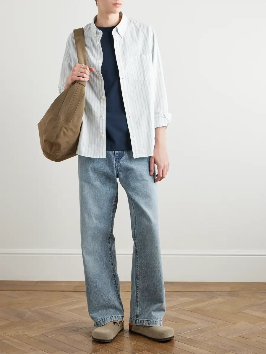 A.P.C. Logo-Embroidered Cotton-Jersey T-Shirt - Men | Thumbnail 2 A.P.C. Logo-Embroidered Cotton-Jersey T-Shirt - Men | Thumbnail 2