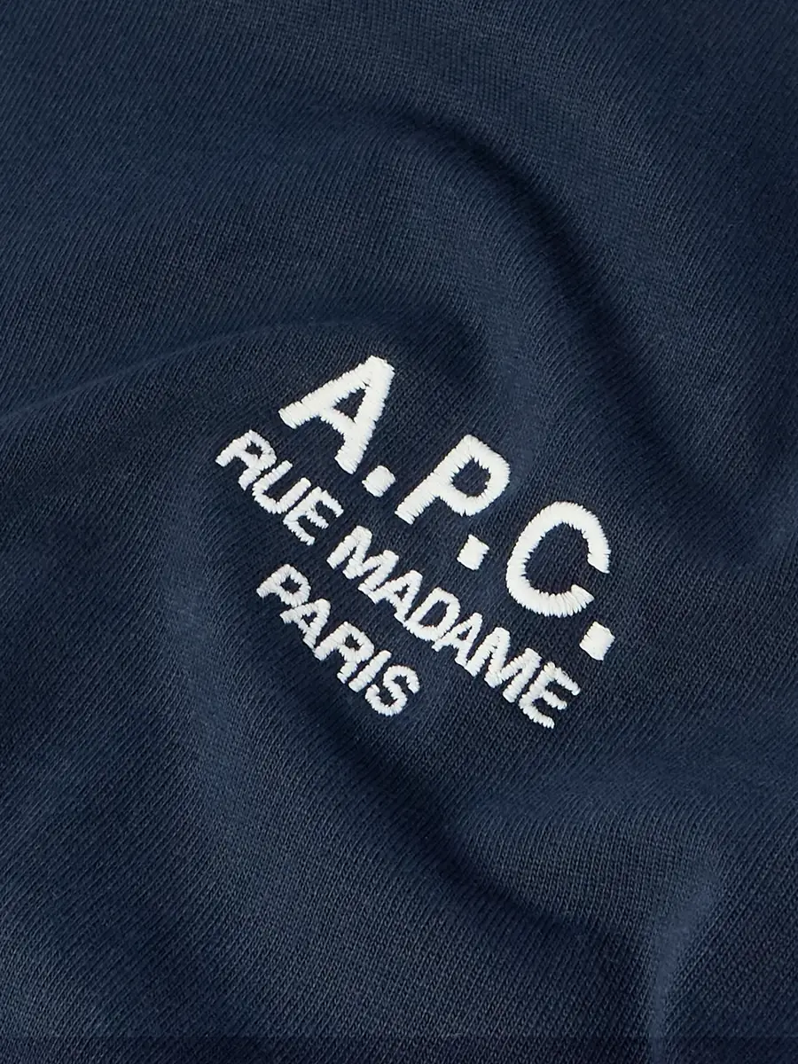 A.P.C. Logo-Embroidered Cotton-Jersey T-Shirt - Men | Thumbnail 5 A.P.C. Logo-Embroidered Cotton-Jersey T-Shirt - Men | Thumbnail 5