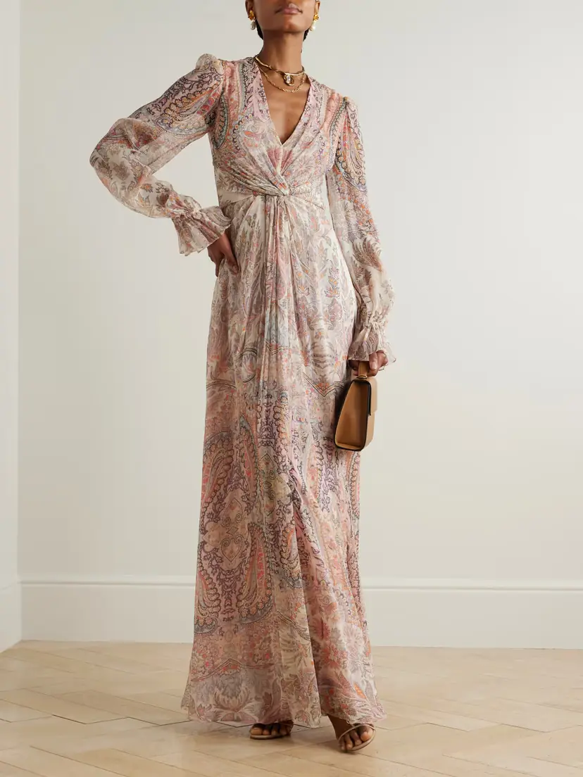 Etro Twist-front Paisley-print Silk-crepon Maxi Dress | Thumbnail 2 Etro Twist-front Paisley-print Silk-crepon Maxi Dress | Thumbnail 2