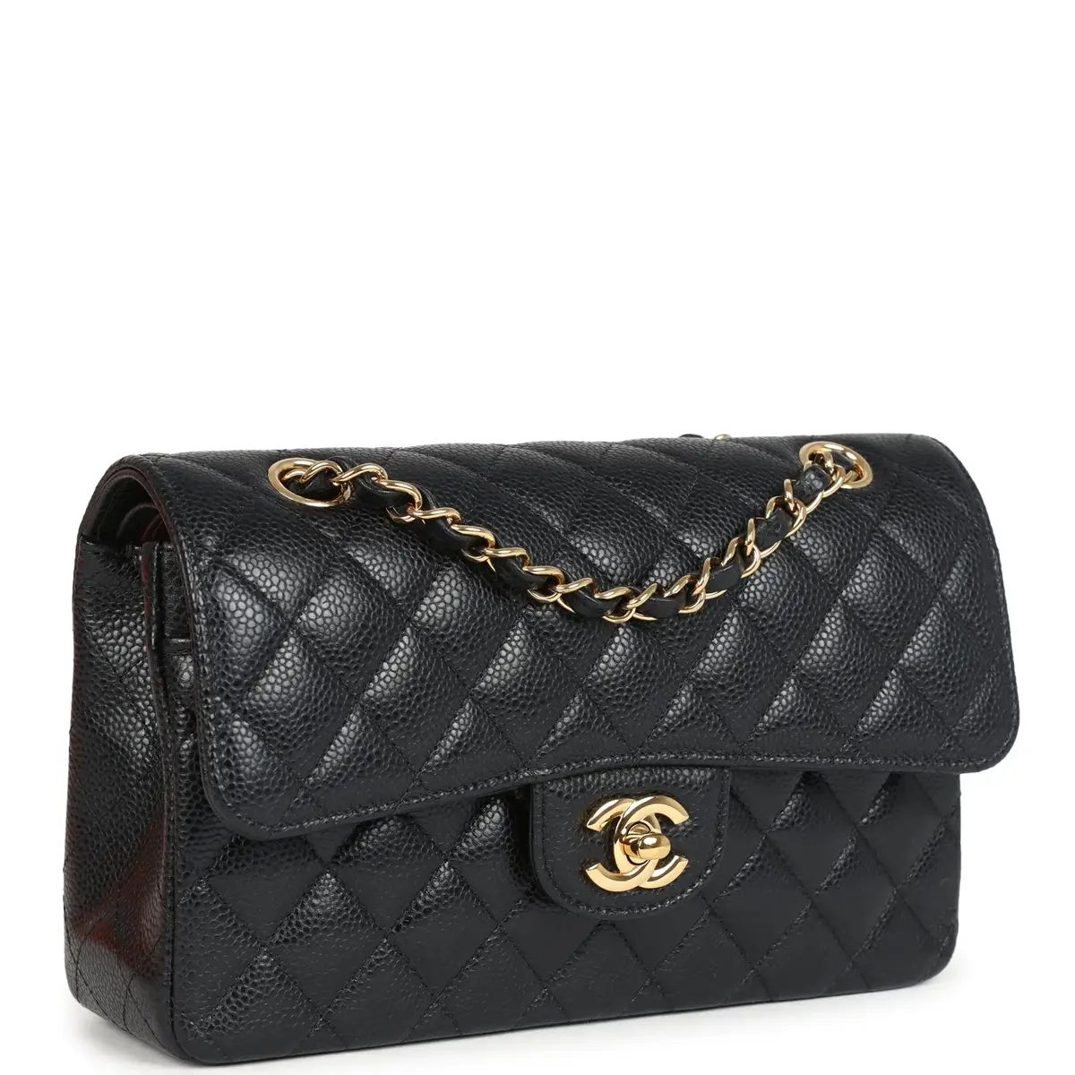 Chanel Chanel Small Classic Double Flap Bag Black Caviar Gold Hardware | Thumbnail 2