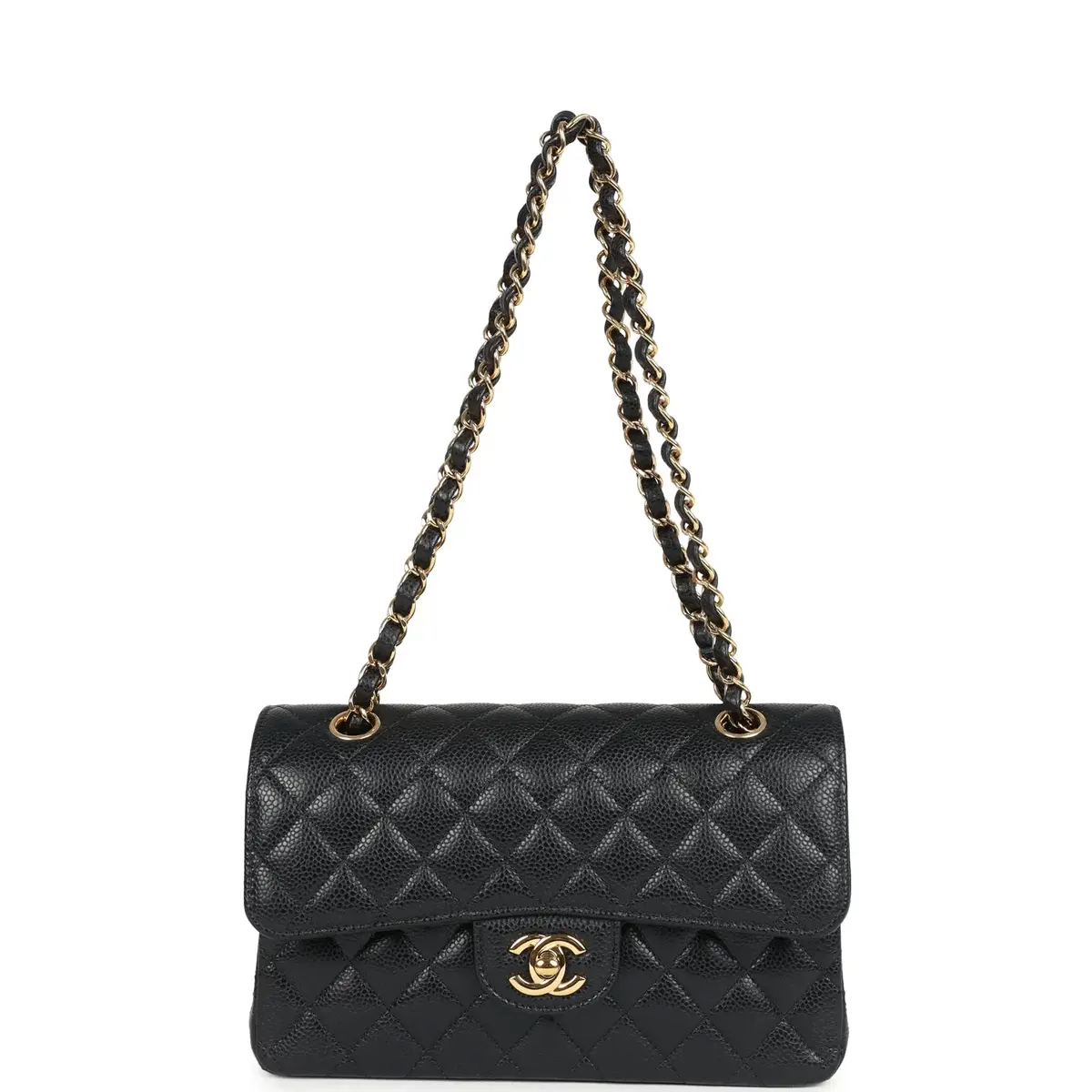 Chanel Chanel Small Classic Double Flap Bag Black Caviar Gold Hardware | Thumbnail 7