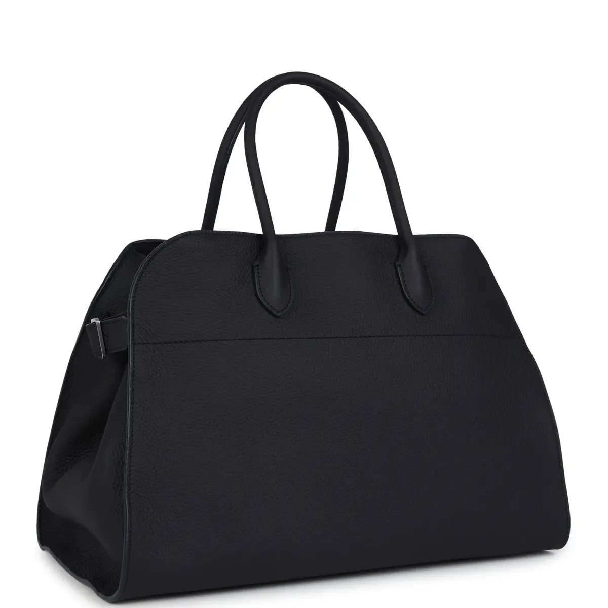 The Row The Row Soft Margaux 15 Bag Midnight Calfskin Silver Hardware | Thumbnail 2 The Row The Row Soft Margaux 15 Bag Midnight Calfskin Silver Hardware | Thumbnail 2