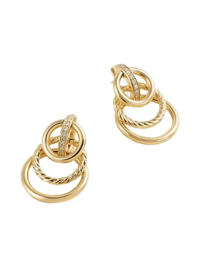 Dy Mercer® 18-karat Gold Diamond Earrings